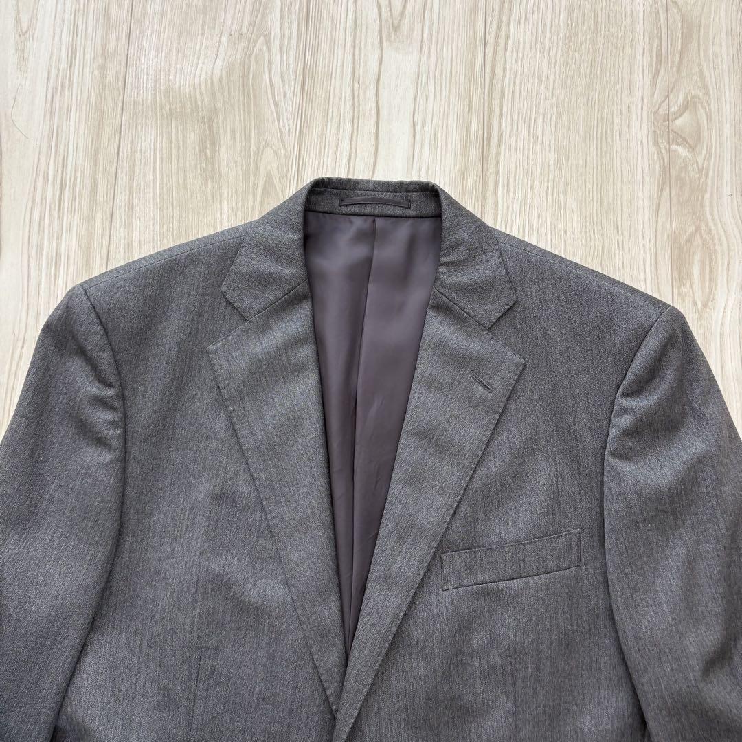 【美品】J.PRESS スーツ A8 XL グレー シルク混 ワンタック 春秋冬