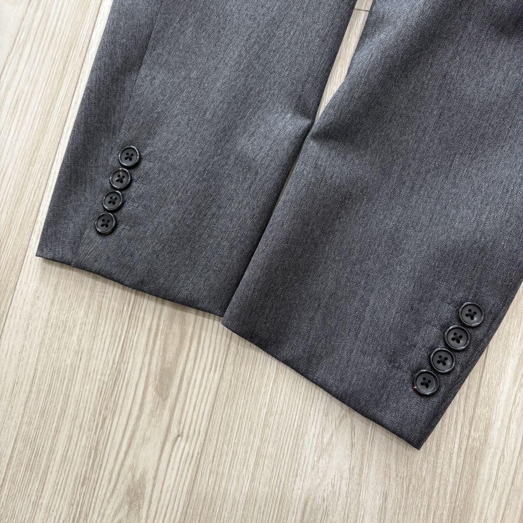 【美品】J.PRESS スーツ A8 XL グレー シルク混 ワンタック 春秋冬