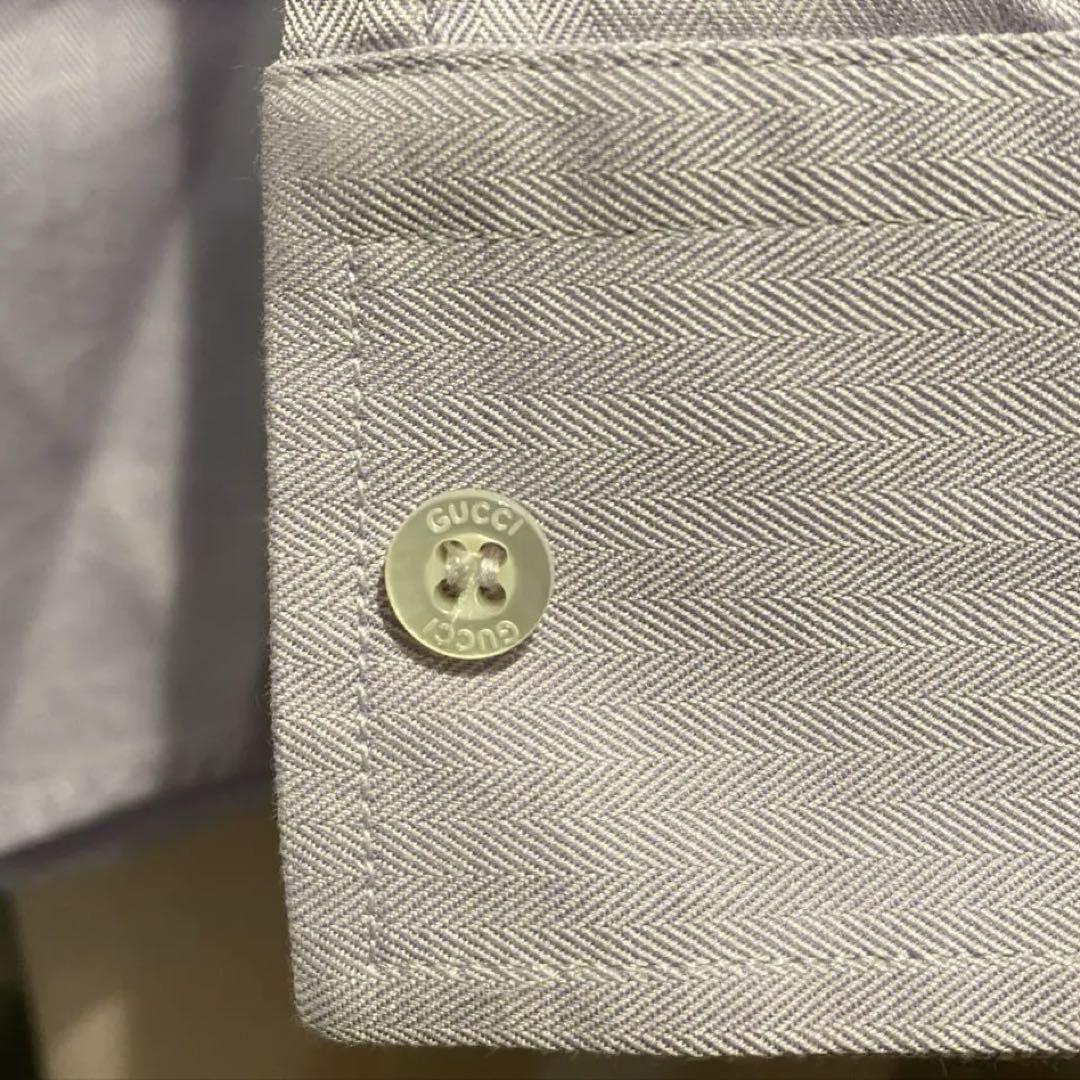 【週末セール中】⭐︎GUCCI⭐︎長袖シャツ H.M.刺繍付き ヘビシャツ パープル
