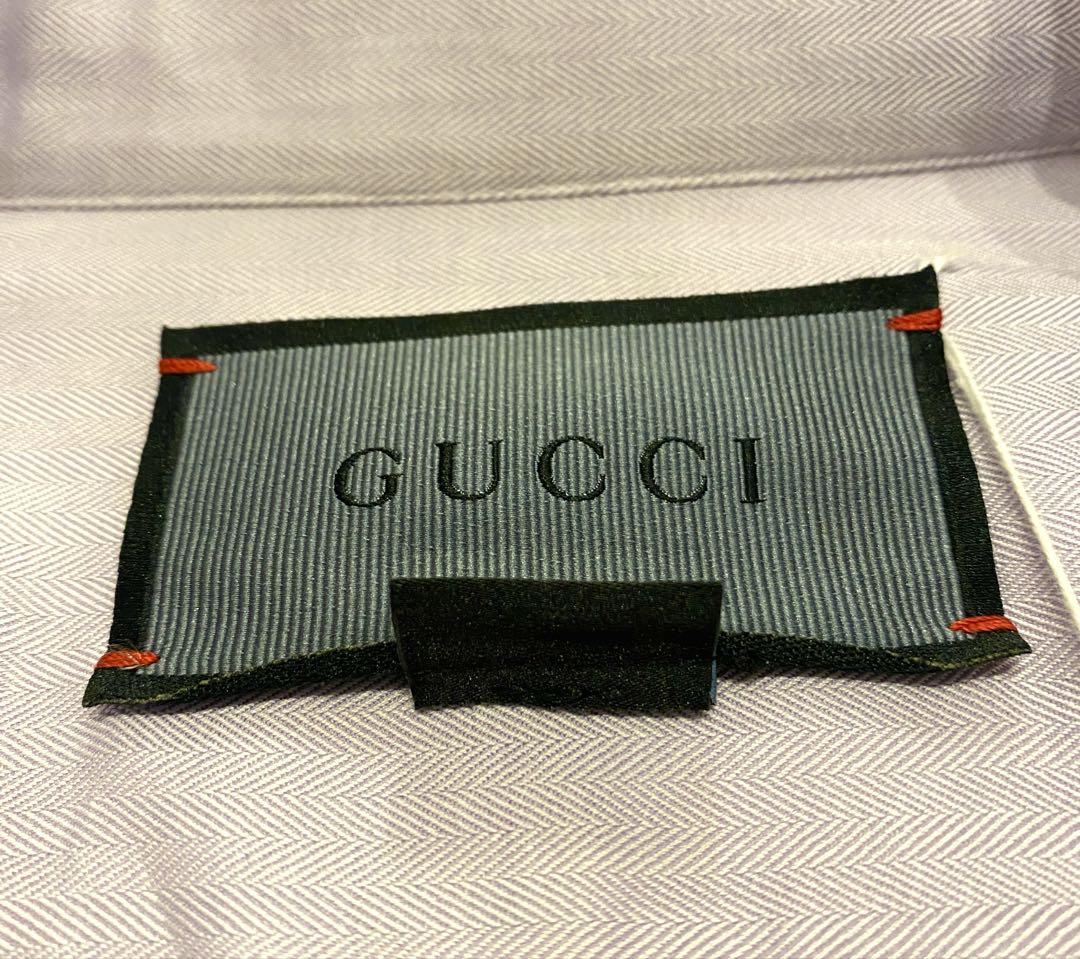 【週末セール中】⭐︎GUCCI⭐︎長袖シャツ H.M.刺繍付き ヘビシャツ パープル