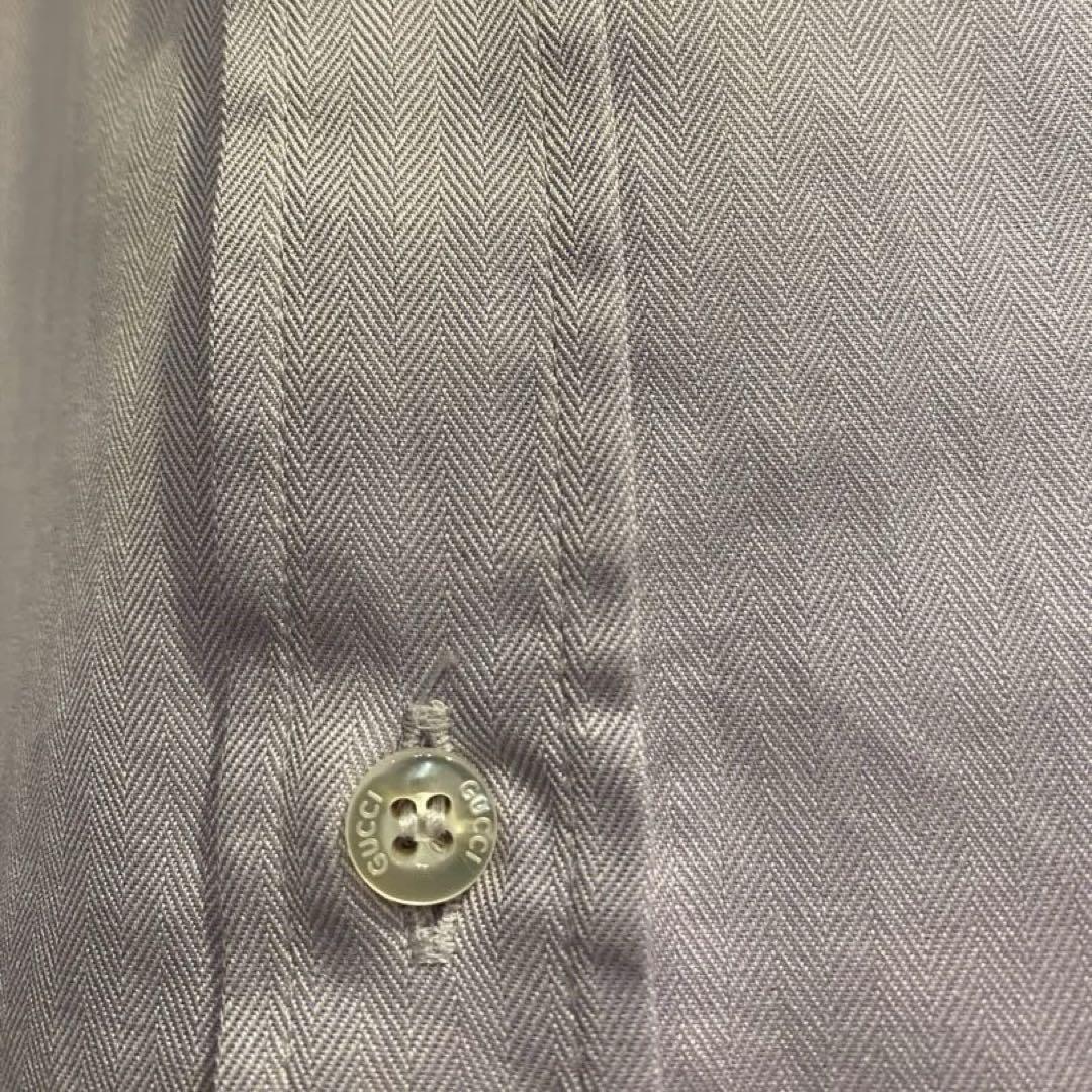 【週末セール中】⭐︎GUCCI⭐︎長袖シャツ H.M.刺繍付き ヘビシャツ パープル