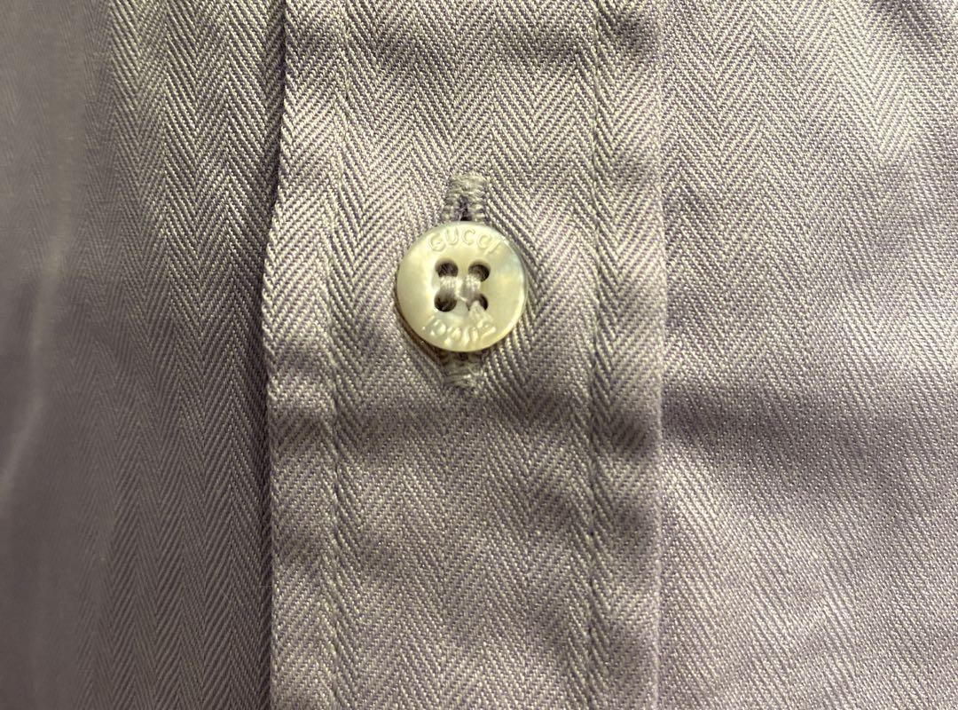 【週末セール中】⭐︎GUCCI⭐︎長袖シャツ H.M.刺繍付き ヘビシャツ パープル
