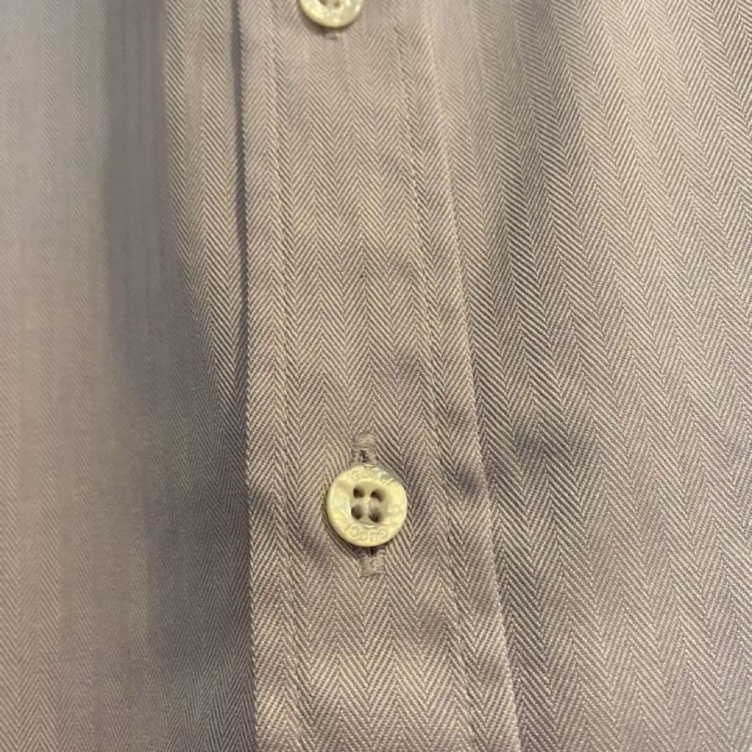 【週末セール中】⭐︎GUCCI⭐︎長袖シャツ H.M.刺繍付き ヘビシャツ パープル
