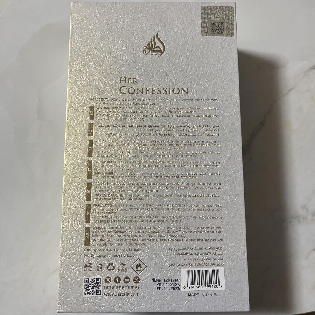 香水(女性用) HER CONFESSION Lattafa 100ml