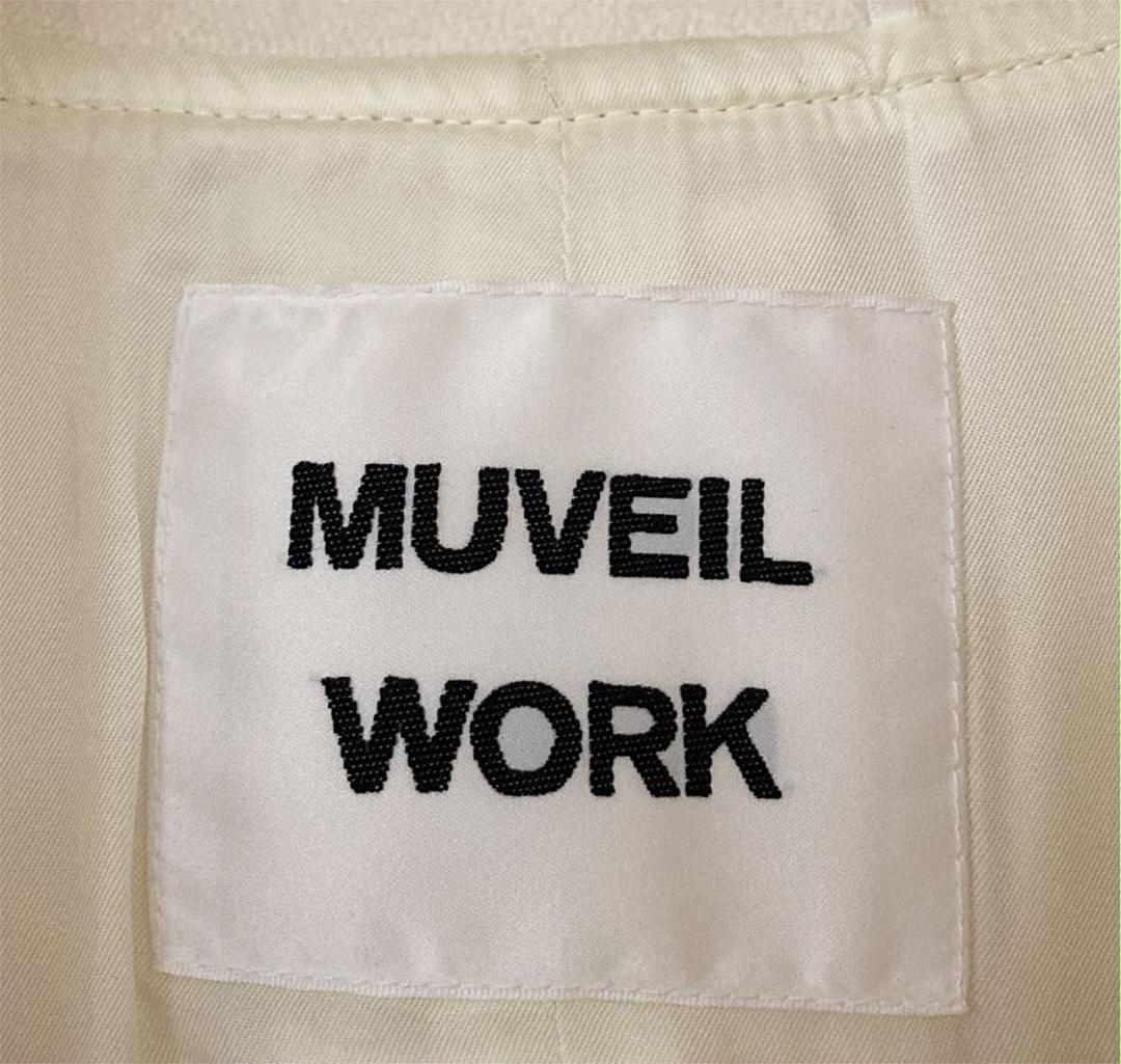 MUVEIL WORKパールボタンスタジャン38 レディース