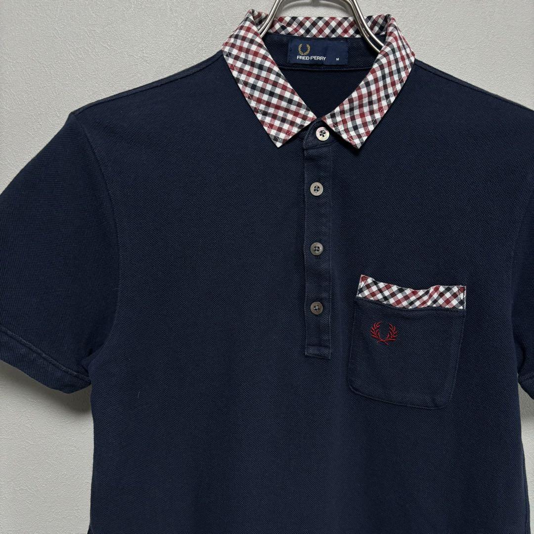 FRED PERRY フレッドペリー シャツ ポロシャツshirt ネイビー 紺