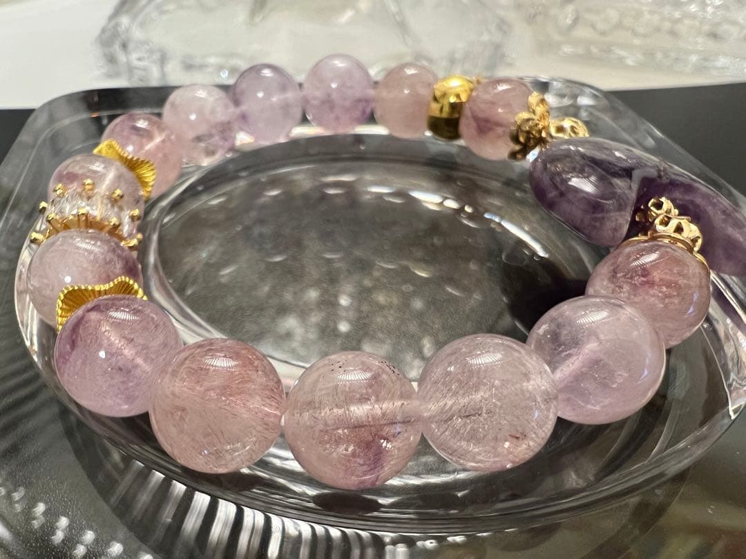 ピンクスーパーセブン ♡アメジストムーン ブレスレット ピンクスーパーセブン ♡アメジストムーン ブレスレット