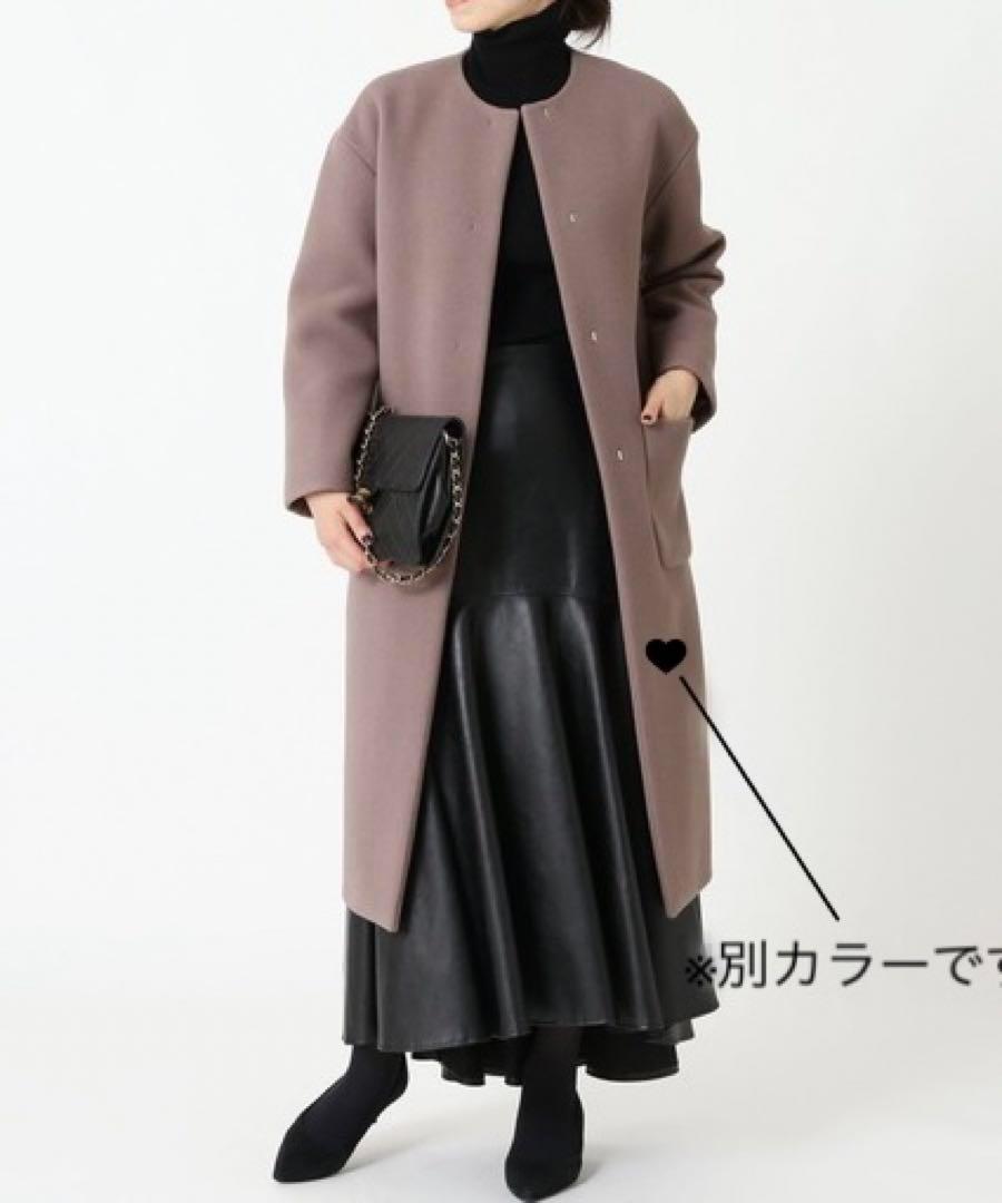 ■美品◆ヴェルメイユパーイエナ◆mosser ノーカラーコート