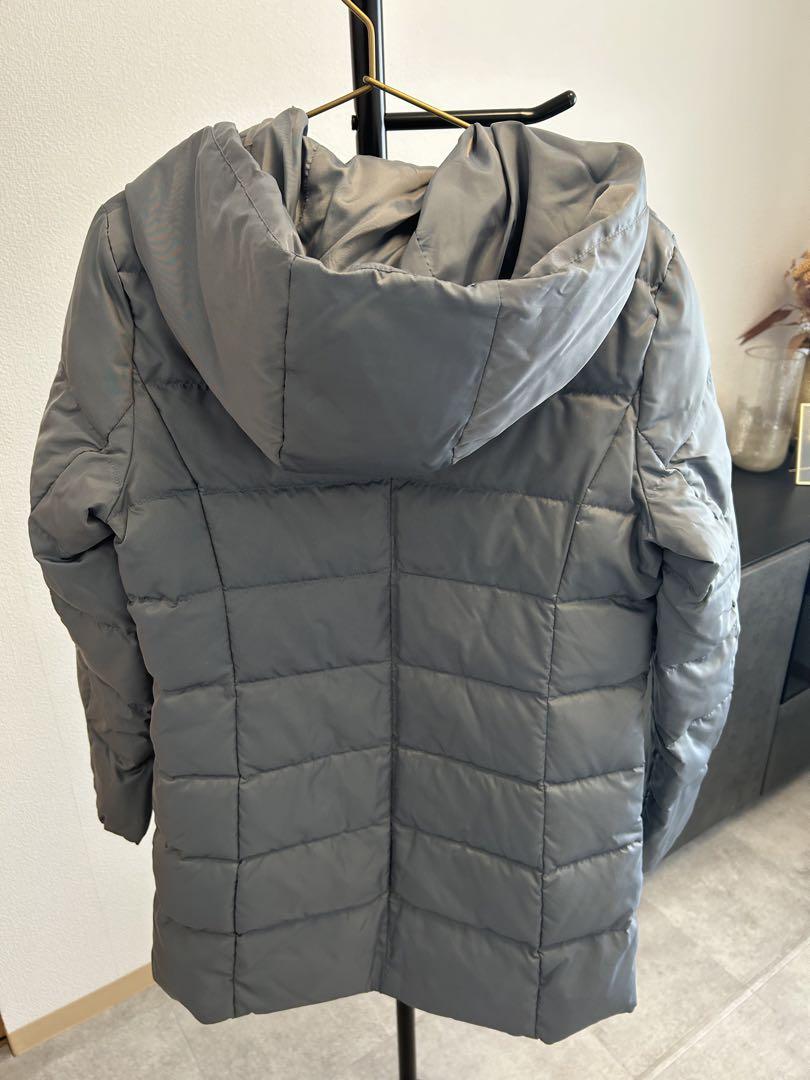 新品 INDIVI フード付きグレー ダウンジャケット