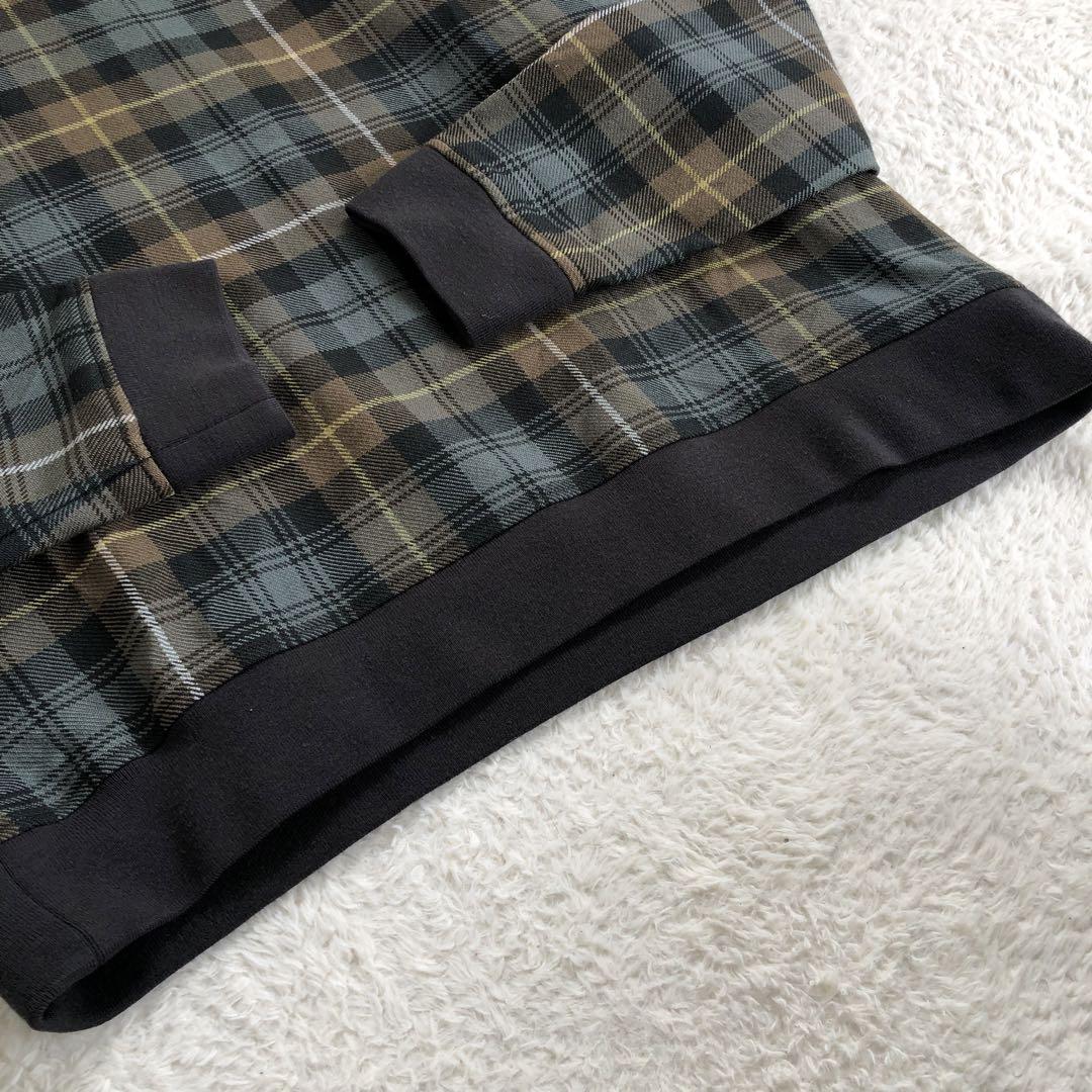 半額満載！スーパーSALE グランドセール！ POLYPLOID ポリプロイド 3 スウェット ウール チェック 19FW トップス