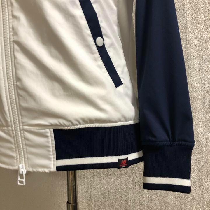 ニューバランスゴルフ ダブルジップ パーカー ネイビー×ホワ