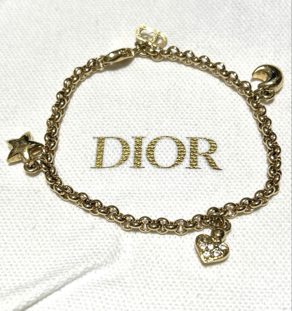 超希少　Christian Dior　大ぶり　ラインストーン　ブレスレット Dior クリスチャンディオール ブレスレット ラインストーン