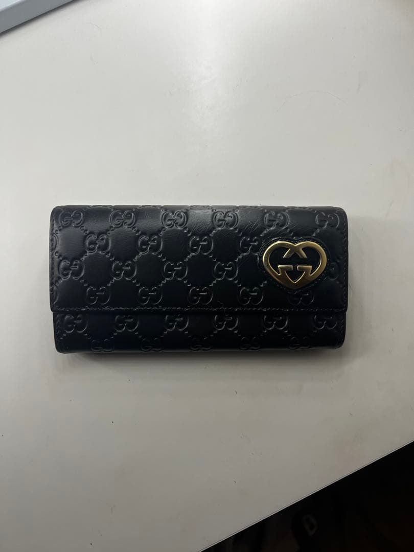 GUCCI GG柄 ラブリーハートブラック 長財布