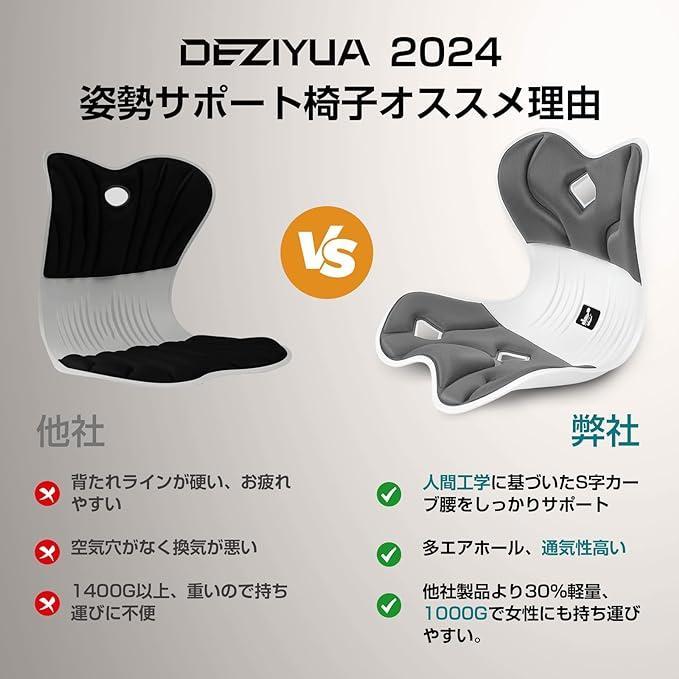 2個お得セット グレー 姿勢サポート 椅子 骨盤から腰をサポート高反発メモリー綿