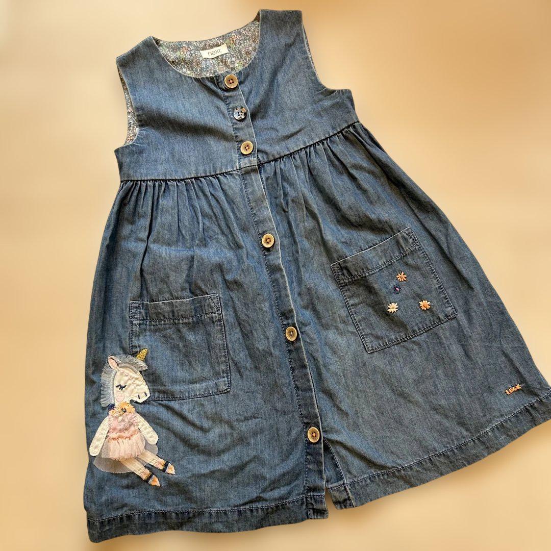 BAPE KIDS デニムワンピース ノースリーブ BAPE KIDS デニムワンピース ノースリーブ ワンピース