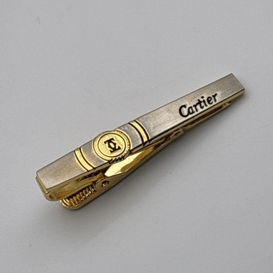 【美品】Cartier カルティエ ダブルC ロゴ タイピン カフス セット 美品】Cartier カルティエ ダブルC ロゴ タイピン カフス セット