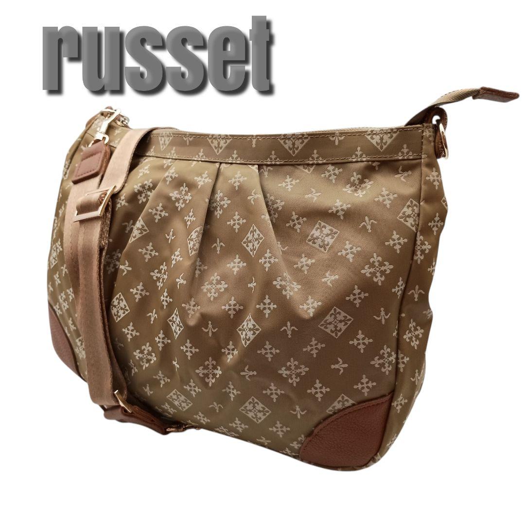 【美品】russet　ラシット　ショルダーバッグ　ベージュ　ナイロン