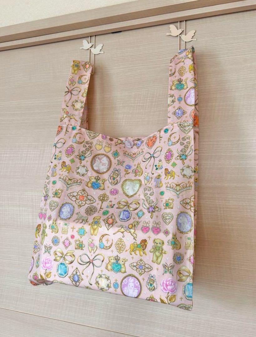 Ake〜☆レジ袋型マイバッグ　4点おまとめ☆22fabric