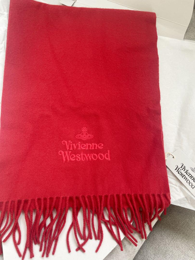 【新品・箱付き】Vivienne Westwood マフラー　タグ付き　フリンジ 箱 タグ、シール付き 新品未使用品 Vivienne Westwood マフラー
