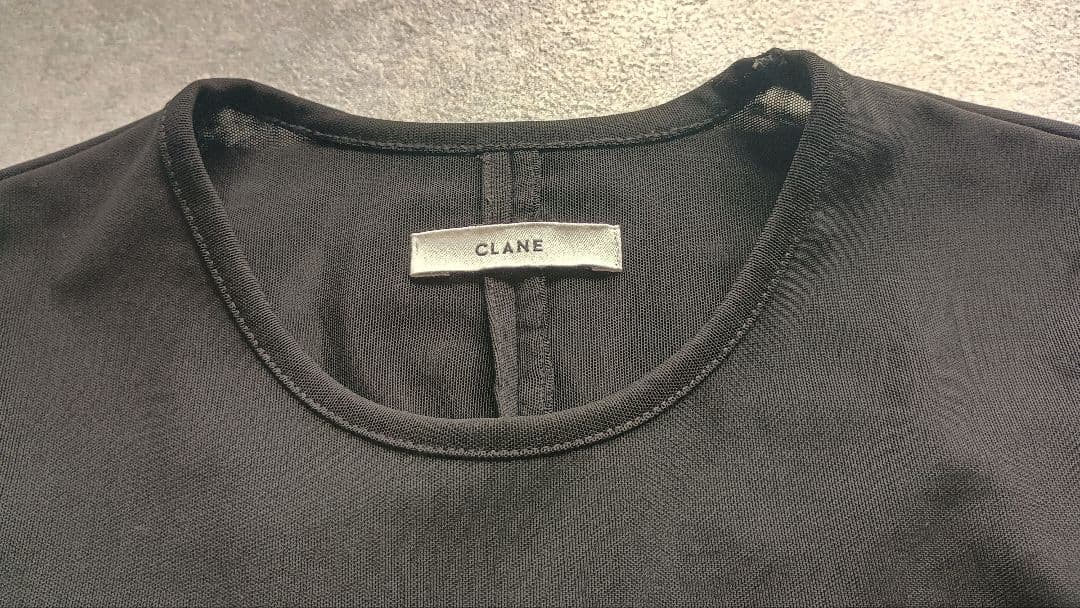 【完売品】CLANE クラネ シアー メッシュ クルーネック トップス