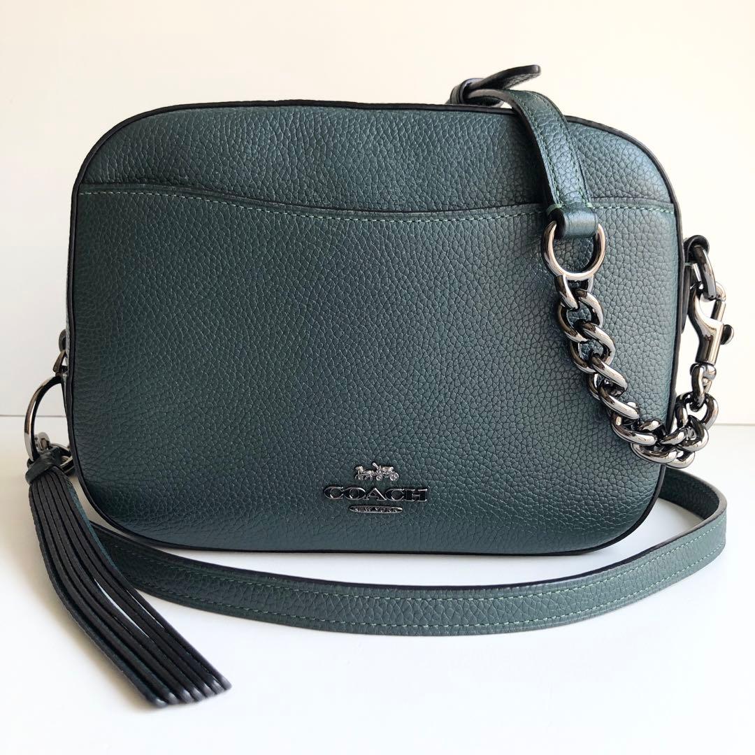 極美品✨COACH チェーン　ショルダーバッグ　カメラバッグ レザー　タッセル