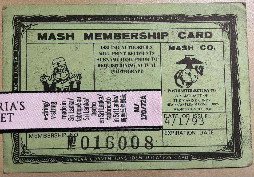 マッシュ　タンカースレプリカ　MASH