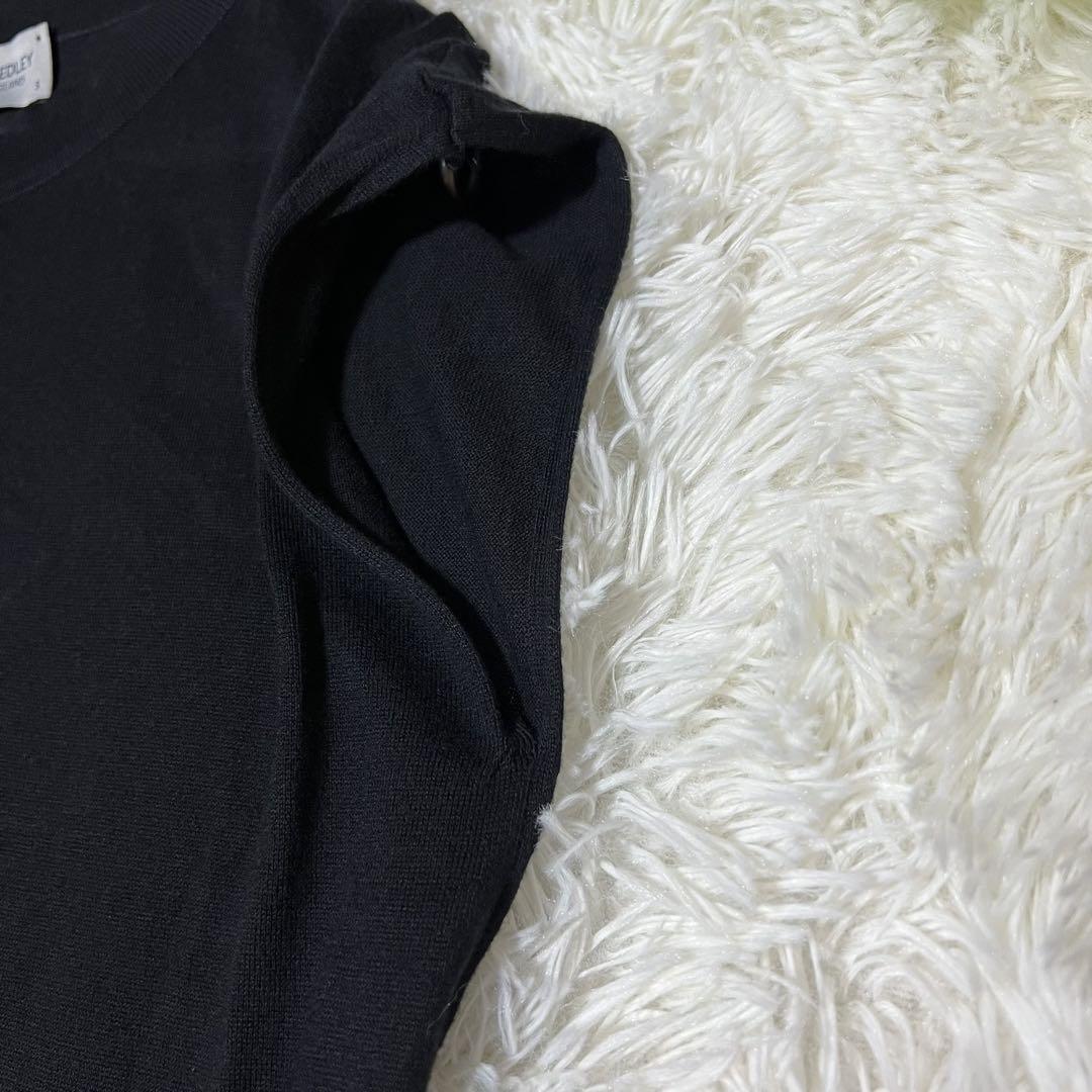 JOHN SMEDLEY ジョンスメドレー フレンチスリーブワンピース 黒