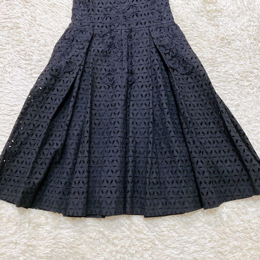 FOXEYBOUTIQUEカットワークレースワンピースブラック 38