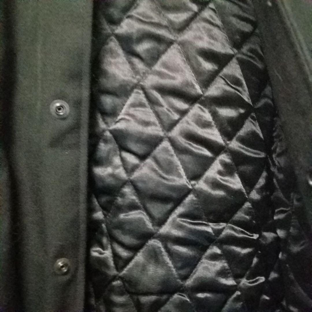 ニューエラ ウール100コーチジャケット 中綿キルティング 黒 上質素材 ニューエラ ウール100コーチジャケット 中綿キルティング 黒 上質素材