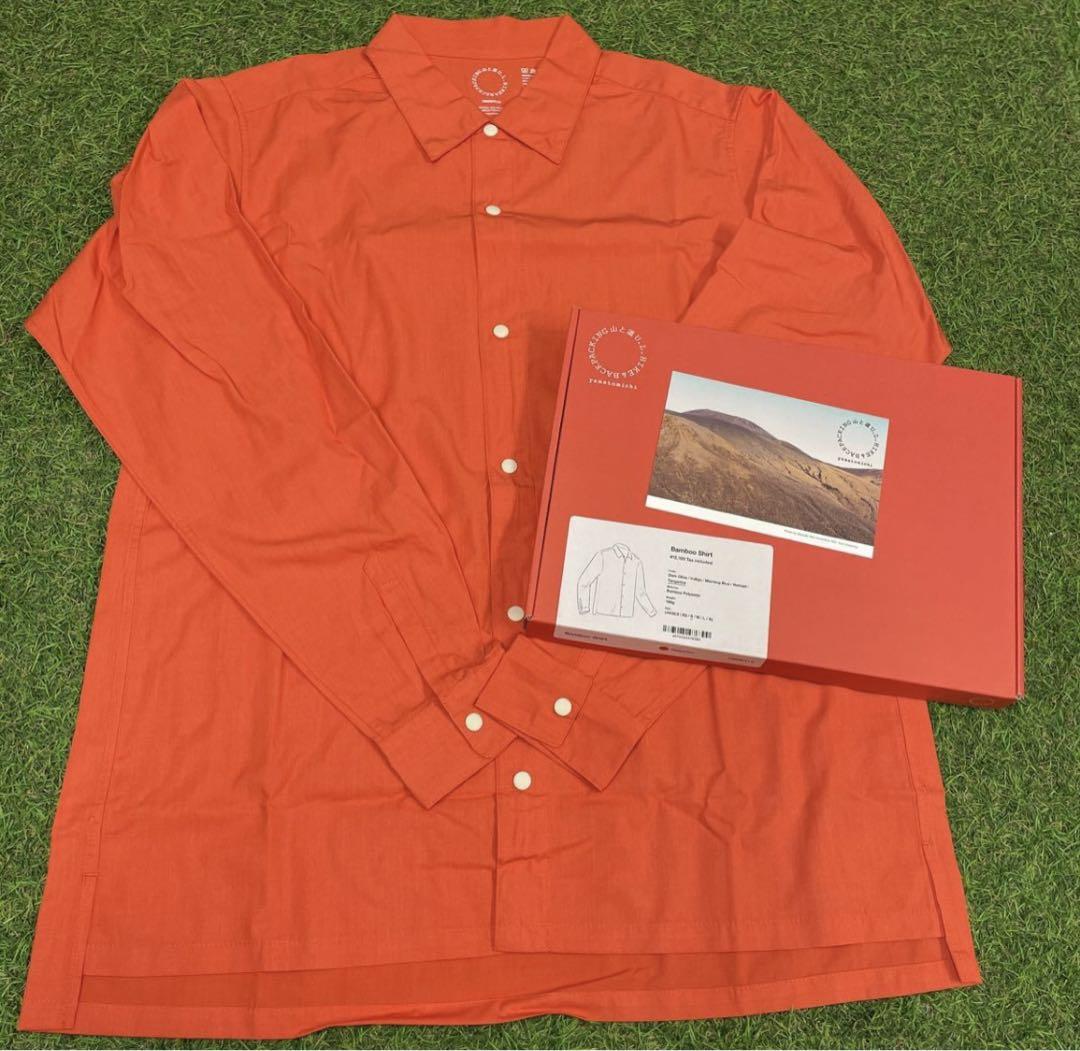 山と道 Bamboo Shirt Tangerine サイズM