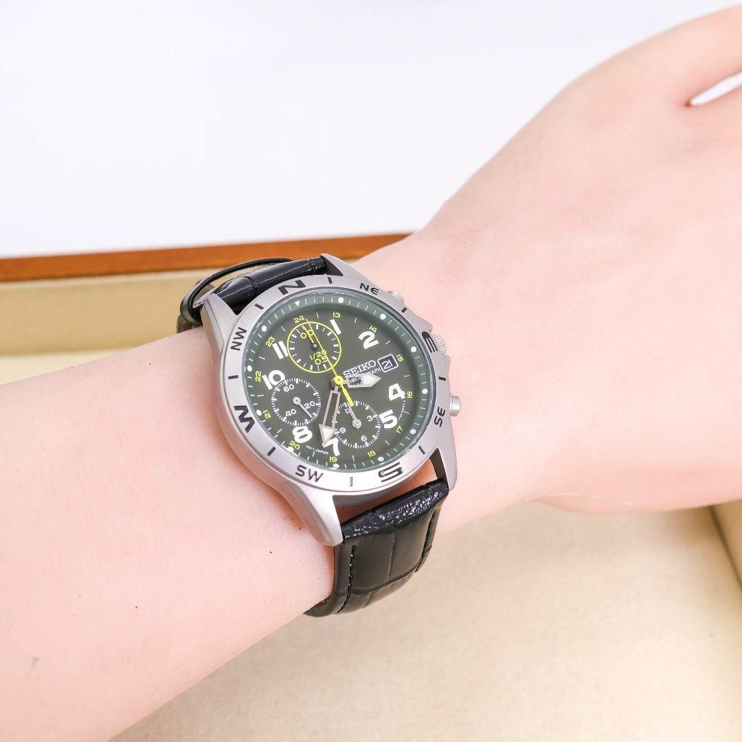 【完美品】SEIKO クロノグラフ 時計 グリーン 楽天市場】seiko クロノグラフ 緑の通販