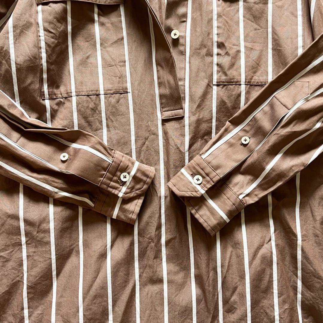 美品✨ティッカ SOMELOS スタンドカラーストライプシャツ
