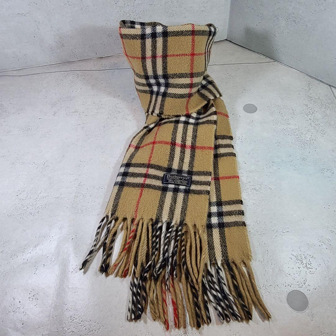 新品］Burberry バーバリー マフラーウール 100% ノバチェック