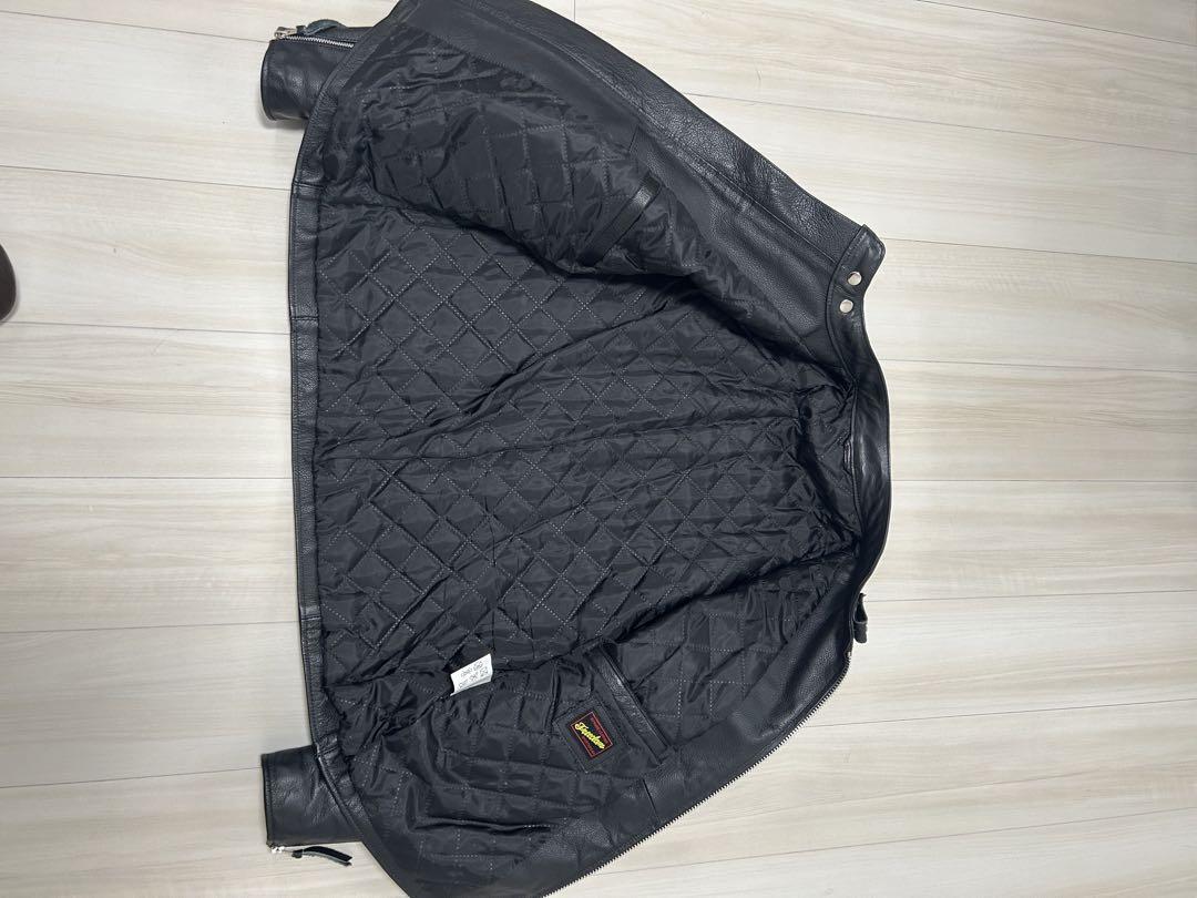 美品✨FREEDOM シングル レザー ジャケット　メンズ　42 XL(LL)