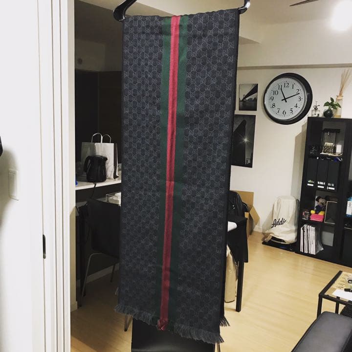 1番人気❗️シルク❤️GUCCIマフラー❗️国内正規購入◾️箱・紙袋付き