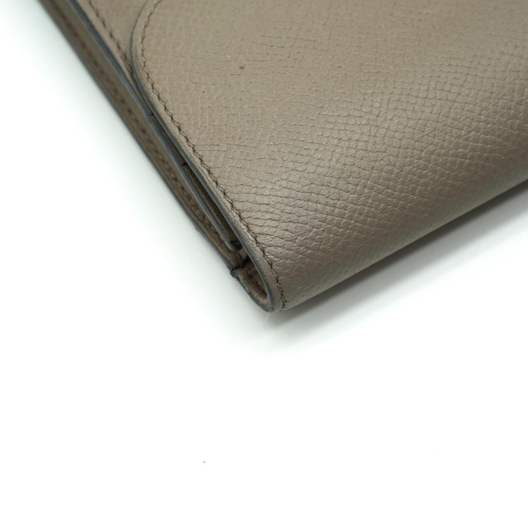 HERMES コンスタンス コンパクト 二つ折り財布 グレー ゴールド金具 HERMES コンスタンス コンパクト 二つ折り財布 グレー ゴールド金具