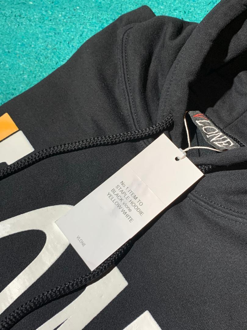 限定SALE品質保証 VLONE STAPLEHOODIEBLACKYELLOWWHITE XL yFgQ4-m98132767150 2022豊富な
