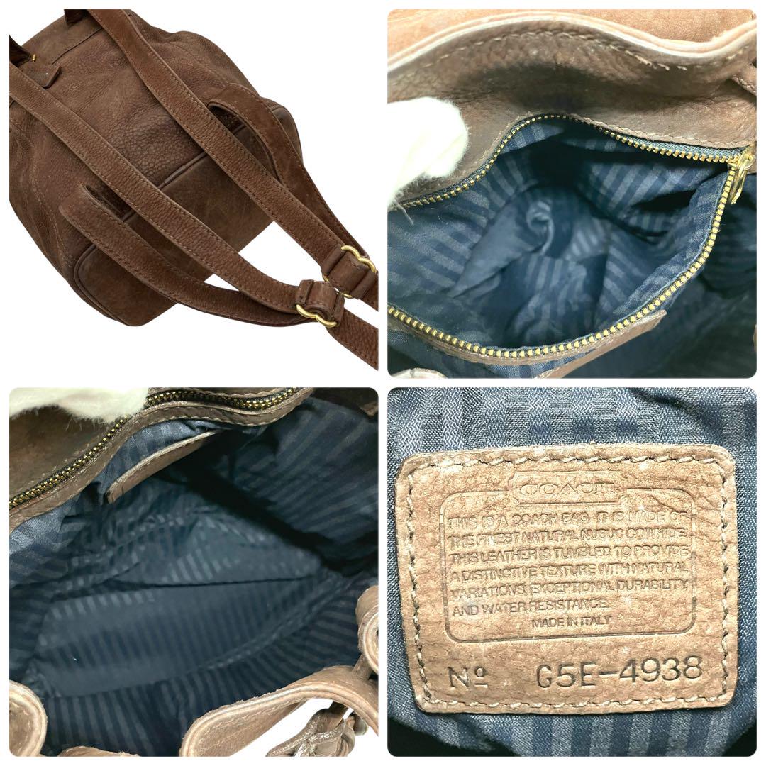 バッグ 1957 Vintage Coach Small Backpack Nubuc