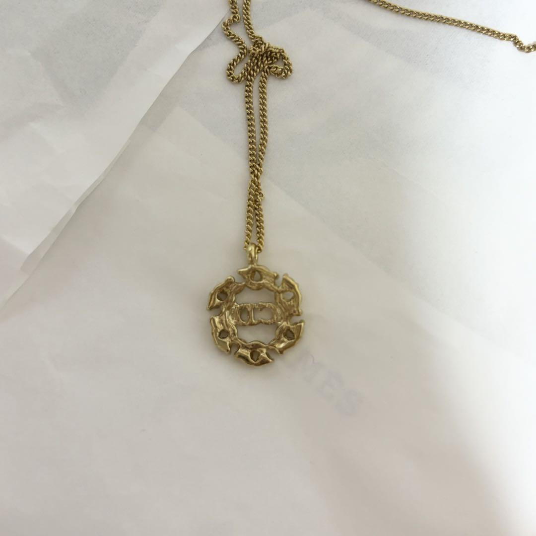Dior ディオール ネックレス ラインストーン ゴールド