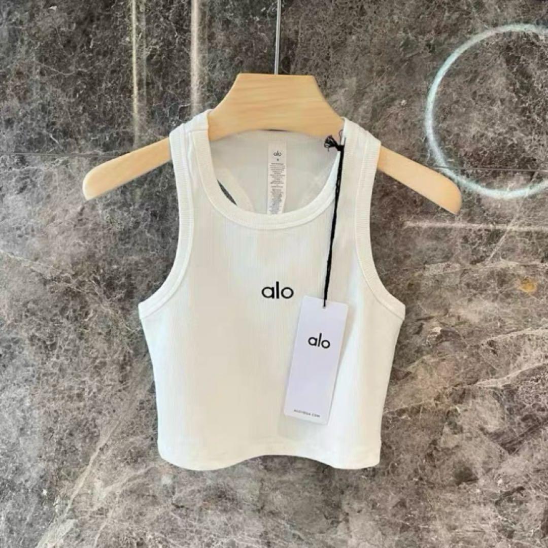 alo ホワイト タンクトップM