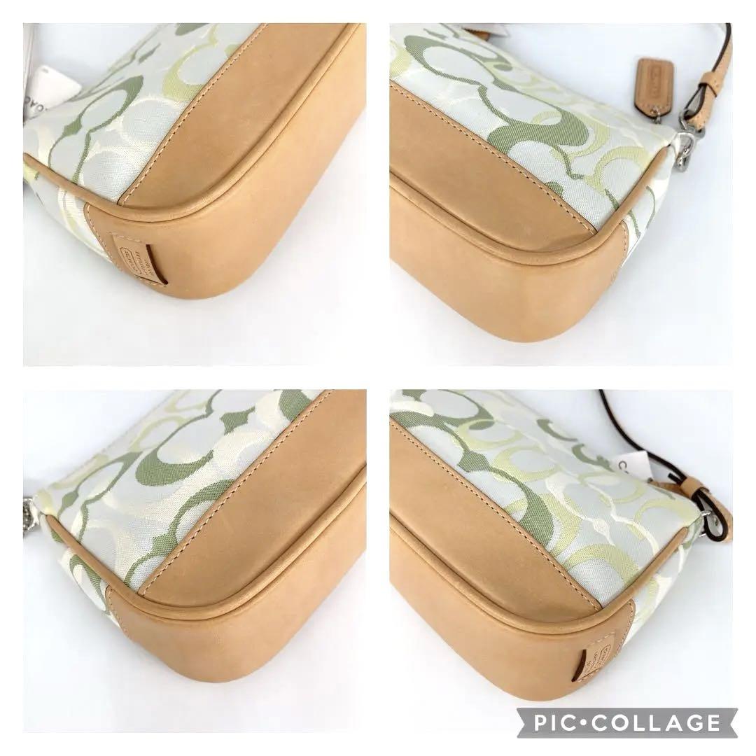 COACH アクセサリーポーチ ホワイト・グリーン A04J-7027 COACH アクセサリーポーチ ホワイト・グリーン A04J-7027 - メルカリ