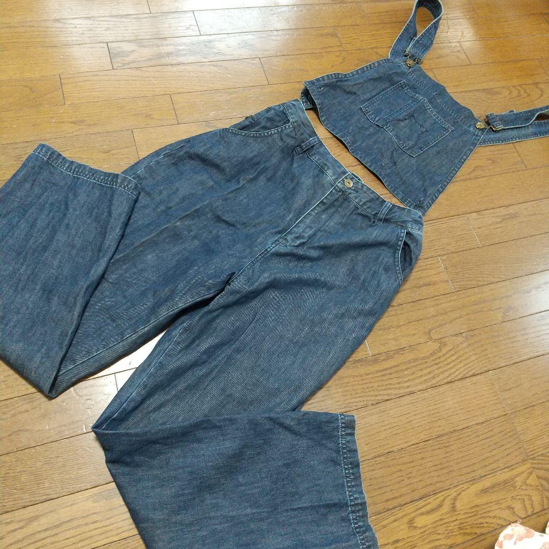 未使用 ドラッグストアーズ 2WAY デニム 大きい オーバーオール