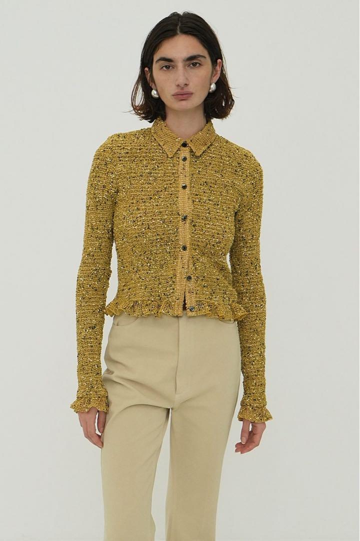 CLANE MIX MESH GATHER SHIRT