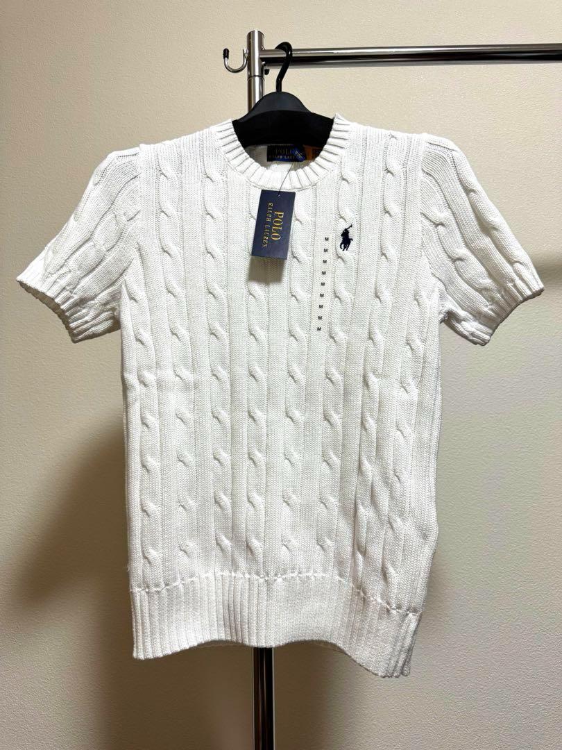 POLO RALPH LAUREN 半袖ケーブルニット Mサイズ