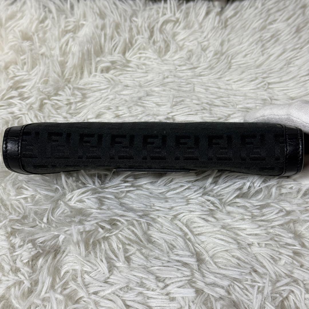 未使用✨FENDI フェンディ ズッキーノ ジャガード 長財布 黒 二つ折り