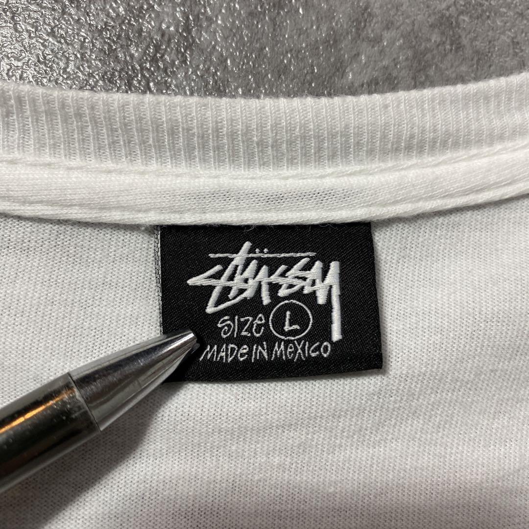 stussy ステューシーワールドツアー両面プリントホワイト白Tシャツ
