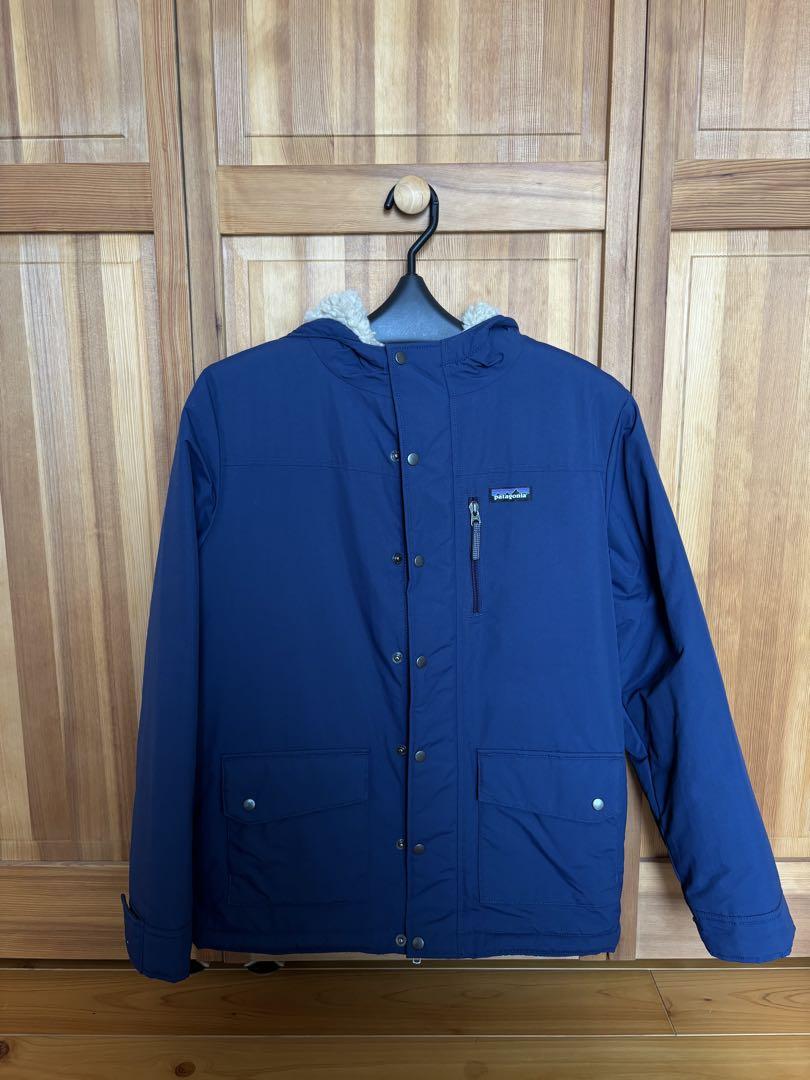 Patagonia ネイビー フード付き マウンテンパーカー キッズXL