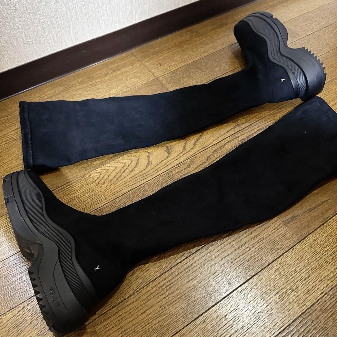 超美品✨yello ニーハイ　スニーカーブーツS 室内試着のみ