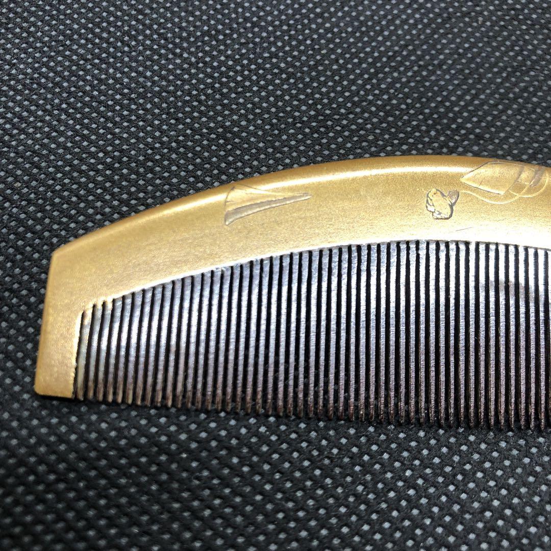金彩蒔絵櫛　櫛型かんざし　本鼈甲　レディースヘアアクセサリー　日本伝統工芸