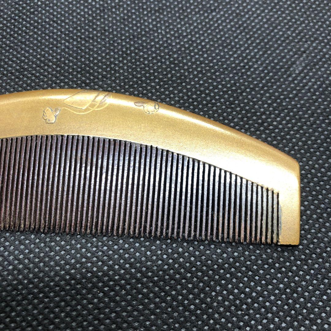 金彩蒔絵櫛　櫛型かんざし　本鼈甲　レディースヘアアクセサリー　日本伝統工芸